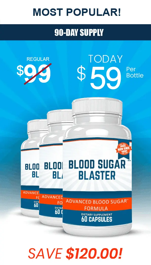 Blood Sugar Blaster supplement 3 bottle 90 day supply